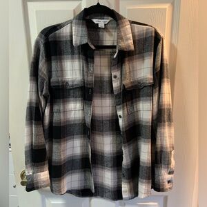 Womens black and grey flannel